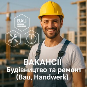 ВАКАНСІЇ будівництво та ремонт Німеччина (Bau, Handwerk) — робота для українців